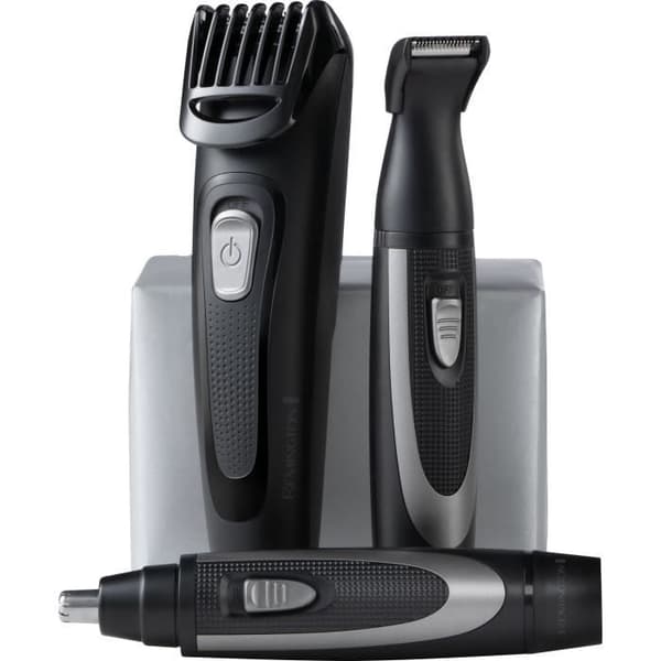 Skäggsats - REMINGTON - The Works - Självskärpande trimmer - Justerbar kam - Batteritid 45 min - USB
