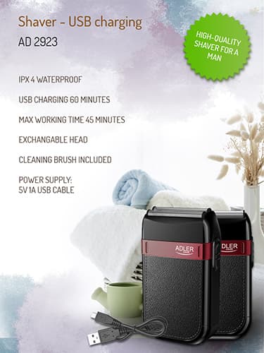 AD 2923 Barbermaskine - USB-opladning