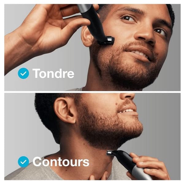 BRAUN Series X XT5100 sladdlös rakapparat, trimmer och trimmer i svart och grått med 5 tillbehör och resväska, våtbruk
