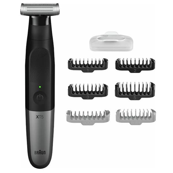 BRAUN Series X XT5100 sladdlös rakapparat, trimmer och trimmer i svart och grått med 5 tillbehör och resväska, våtbruk