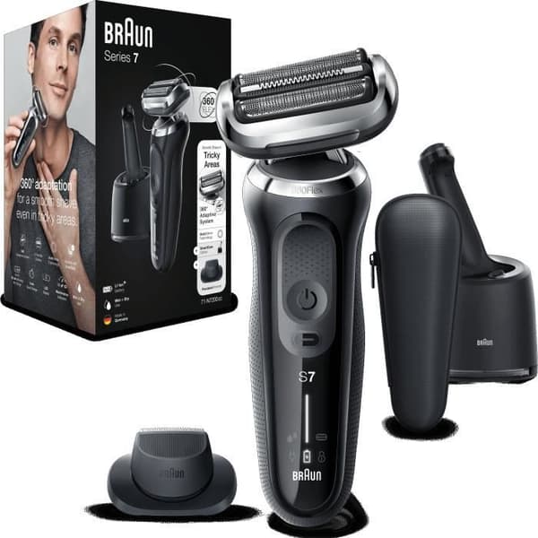 BRAUN Series 7 71-N7200cc elektrisk rakapparat - med precisionstrimmer - AutoSense-teknik - Svart