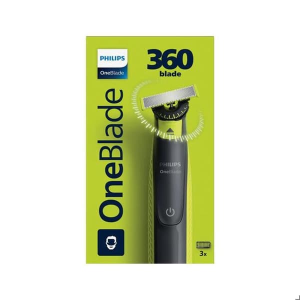 Elektrisk Rakapparat - PHILIPS - OneBlade 360 QP2724/23 - 100% vattentät - Batteritid 45 min - Hållbart blad