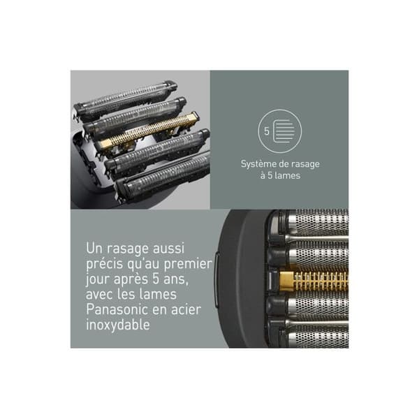 Panasonic elektrisk rakapparat Ultrakompakt rakapparat 5 blad och linjärmotor, svart