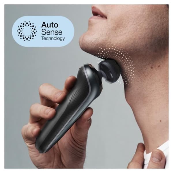 Braun Series 6 elektrisk rakapparat - Med Smart Care Center - Grå - Tvättbart huvud - Li-Ion-batteri - Våt &amp; torr