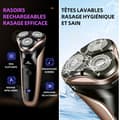 Miniatyrbild 3 av 4: INN Rotary Shaver 3 Head Rakapparat 4w 5v USB 500-800mAh LCD Digital Display Rakapparat Dubbel flytande Ring Bärbar Head Rakapparat