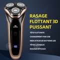 Miniatyrbild 2 av 4: INN Rotary Shaver 3 Head Rakapparat 4w 5v USB 500-800mAh LCD Digital Display Rakapparat Dubbel flytande Ring Bärbar Head Rakapparat