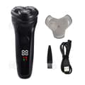 Miniatyrbild 1 av 4: INN 3 Blade Rotary Shaver 3w USB 500-800mAh LCD Digital Display Dubbelring Flytande Head Tvättbar Helkroppsrakapparat