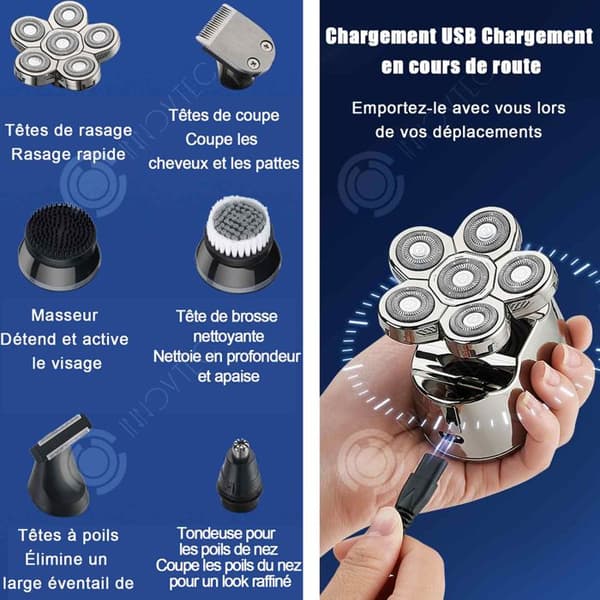 INN Rakapparat 5w 100-240v IPX6 3+5+7mm gränskam multifunktionell elektrisk rakapparat för män hårklippare varm maskin