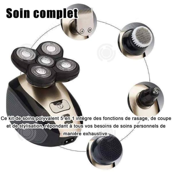 INN Rakapparat 5w USB 500-800mAh 36dB Fem-i-ett grooming Set Artifact Bald Washable Multifunktionell elektrisk rakapparat för bar