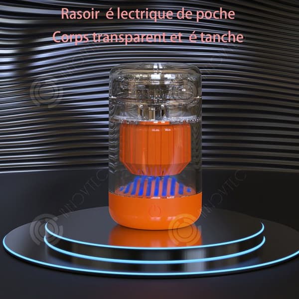 INN Electric Rakapparat 6,4x4cm Transparent Rakapparat Body Wash Mini Bärbar Rese Rakapparat för män Rakhyvel
