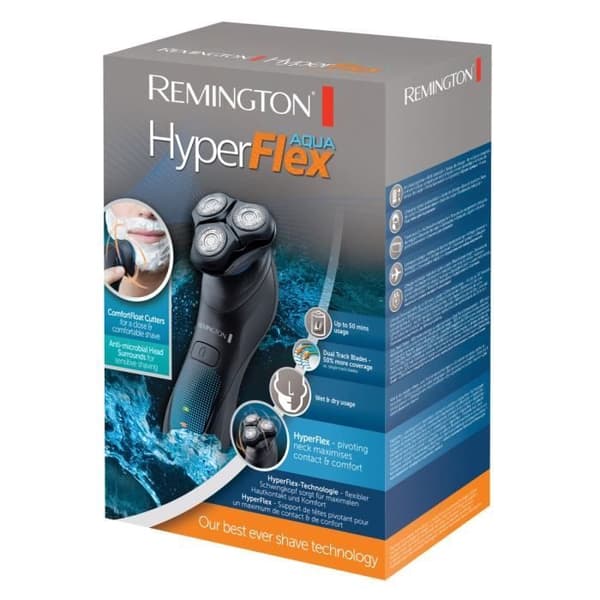 Remington XR1430 HyperFlex Roterande elektrisk rakapparat Antimikrobiell, vattentät, ultraprecisionsblad, idealisk för känslig hud