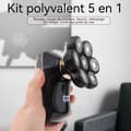 Miniatyrbild 4 av 4: INN Rakapparat för skalligt huvud man 7d rakapparat med halkfri uppladdningsbar design och 4 utbytbara huvuden samt digital display för rakning av sk