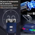 Miniatyrbild 3 av 4: INN Elektrisk rakapparat 500mAh kompakt och bärbar uppladdningsbar rakapparat för män med LED-ljuseffekt 2 justerbara hastigheter