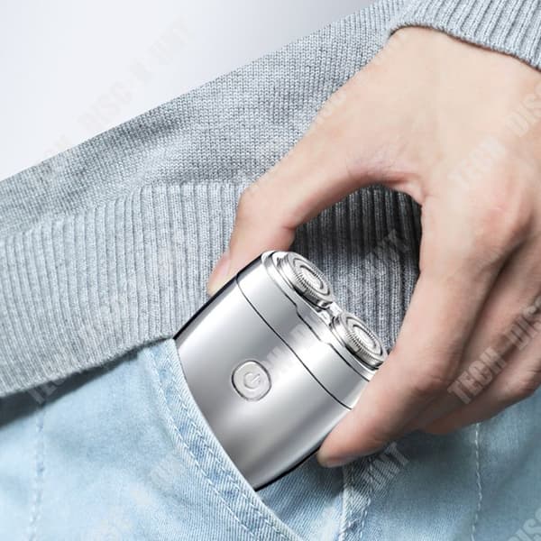 TD® Mini Metal Electric Rakapparat Dubbelt magnetiskt huvud Bärbar rakhyvel för hela kroppen Present för pojkar