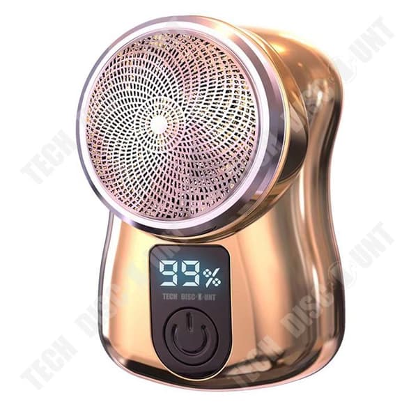 TD® Mini Vattentät Rakapparat Kompakt Bärbar Laddningsbar El Rakapparat Bil Digital Display Razor Guld