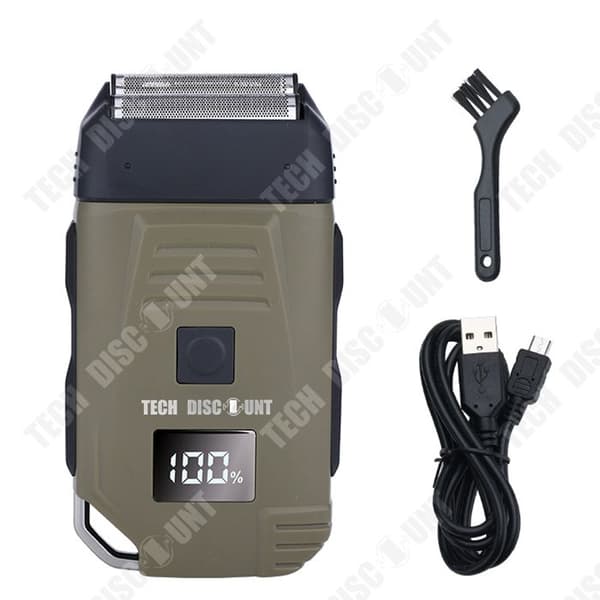 TD® Elektrisk fram- och återgående rakapparat för män Dubbelknivshuvud Digital Display Bärbar Uppladdningsbar Rakhyvel Present