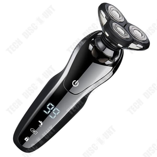 TD® DL-9211 Ny elektrisk rakapparat Vattentät roterande rakapparat med tre blad
