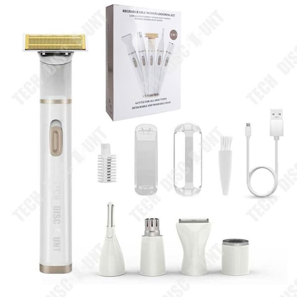 TD® multifunktionell elektrisk rakapparat för kvinnor Ögonbrynstrimmer USB uppladdningsbart näshårinstrument 5 i 1
