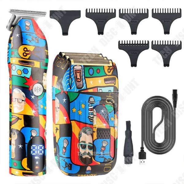 TD® Elektrisk Frisör Graffiti Skulptering av hem Elektrisk Push Clipper Fram- och återgående elektrisk rakhyvel Multifunktionsrakhyvel