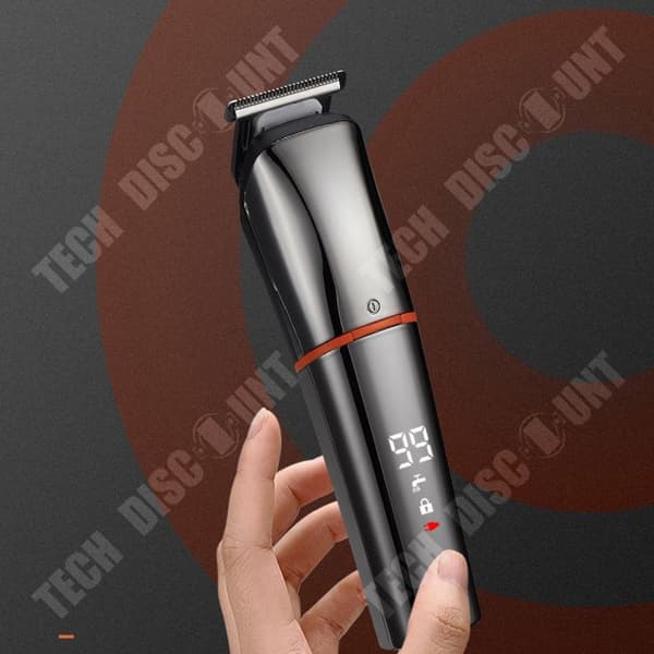 TD® 6 i 1 multifunktion vattentät frisör för män Elektrisk push-rakapparat Rakapparat Noshårenhet Digital LCD-skärm