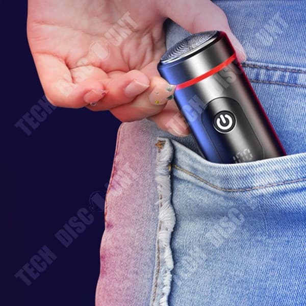 TD® Mini elektrisk rakapparat Uppladdningsbar och vattentvättbar elektrisk bilrakapparat Bärbar rakapparat för män Svart