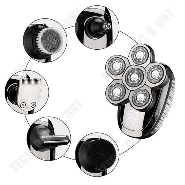 TD® Vattentät elektrisk rakapparat smart touch switch elektrisk rakapparat för män vattentät multifunktions 3D flytande rakhyvel