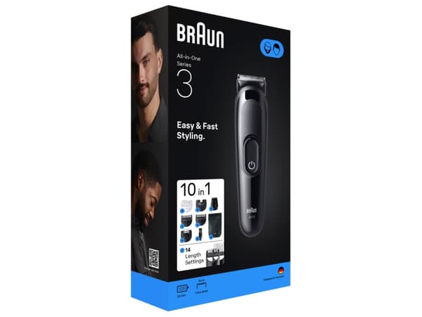 Barzdaskutė Braun All-in-One Series 3 parranajosetti, AIO3560, musta
