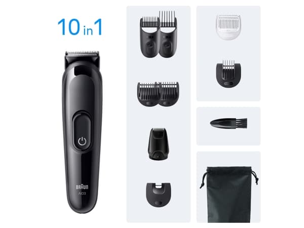 Barzdaskutė Braun All-in-One Series 3 parranajosetti, AIO3560, musta