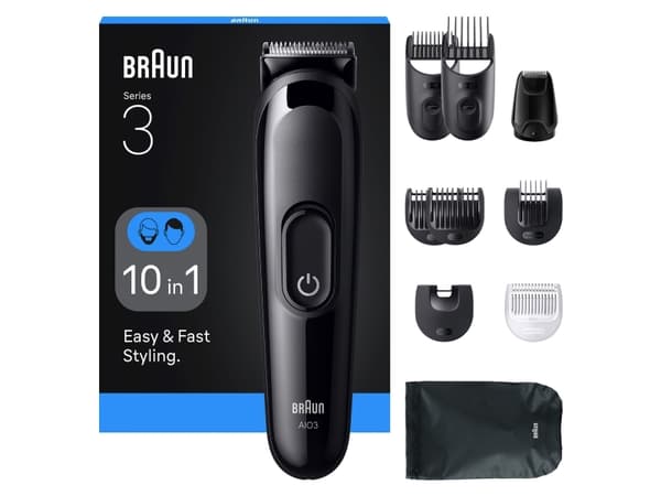 Barzdaskutė Braun All-in-One Series 3 parranajosetti, AIO3560, musta