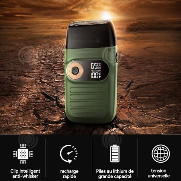 INN elektrisk rakapparat 5w 1400 mAh LCD-skärm Bärbar Universell Spänningssystem Anti-klick Precision Stålhuvud Säkerhetsrakhyvel herr