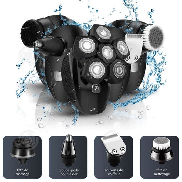 INN elektrisk rakapparat 5W Flytande rakning 360 grader LED-display tvättbar USB-laddningsport Multifunktionell med förvaringsväska