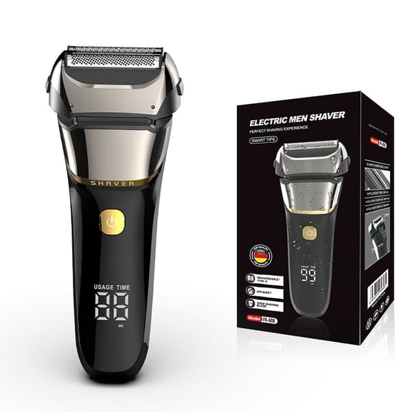 INF Sølv Elektrisk Barbermaskin med LED-display og Trippelblader