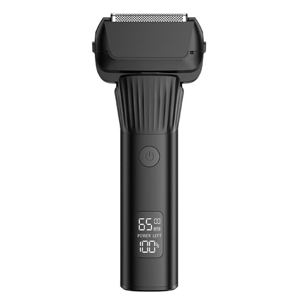 INF Elektrisk barbermaskin - Dypblå: Glatt barbering, lang batteritid Sort