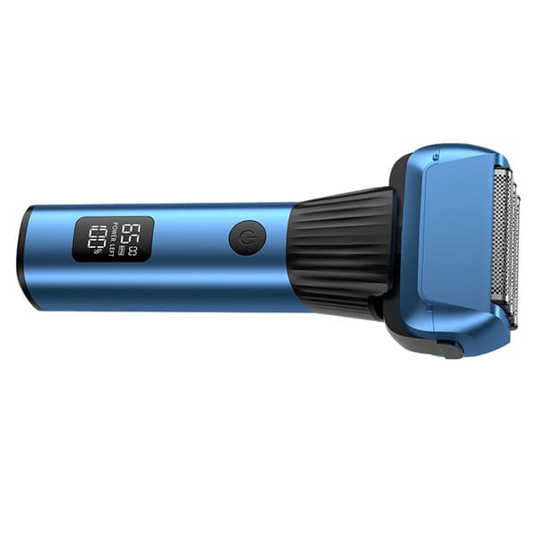 INF Elektrisk barbermaskin - Dypblå: Glatt barbering, lang batteritid Blå