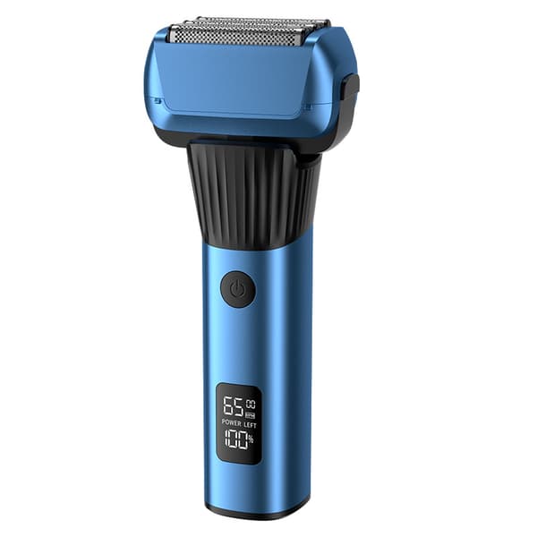 INF Elektrisk barbermaskin - Dypblå: Glatt barbering, lang batteritid Blå