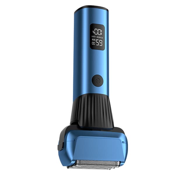 INF Elektrisk barbermaskin - Dypblå: Glatt barbering, lang batteritid Blå