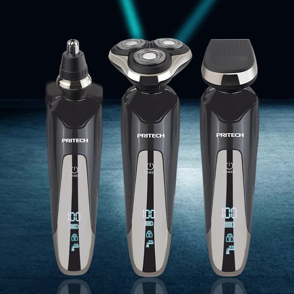 INF 3-i-1 elektrisk barbermaskin for en glatt barbering