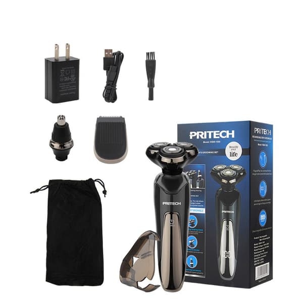 INF 3-i-1 elektrisk barbermaskin for en glatt barbering