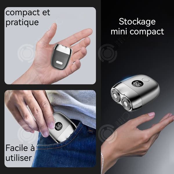 INN Elektrisk rakapparat med blad i stål 304 LED digital display hög hastighet motor flytande dubbel 3D typ laddning