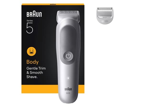 Braun Series 5 BG5500, Wet & Dry, Batteri, Grå, Hvit