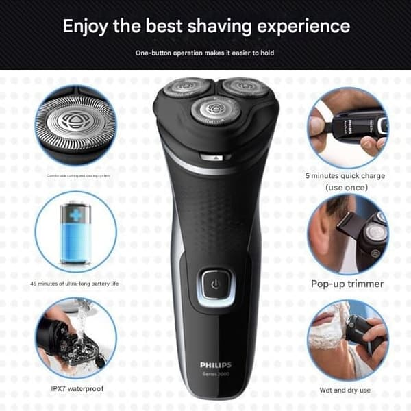 Philips S2305 Shaver Elektrisk barbermaskine til mænd Fuld krops vandvask Skæg Barbermaskine Hurtig opladning Modeller kan reparere bakkenbarter