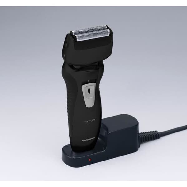 Panasonic ES-RW31-K503 Rakapparat för män 2 blad uppladdningsbar våt och torr, integrerad trimmer, ergonomisk, svart