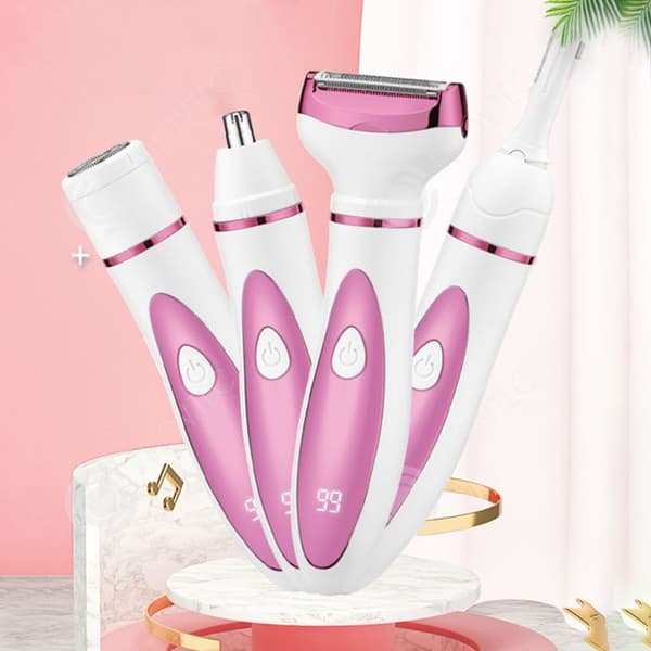 INN Epilator 4 i 1 epilator för kvinnor trimmer för bikini ansikte ögonbryn näsa armhålor USB uppladdningsbar med numerisk display