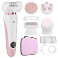 Pikkukuva 1 / 6: INF 5-in-1 Lady Shaver: Sähköinen naisten parranajokone karvanpoistoon Vaaleanpunainen