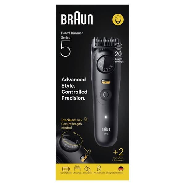 Elrakapparat - BRAUN - Serie 5 BT5500 - 120 min batteritid - Vattentålig - Svart