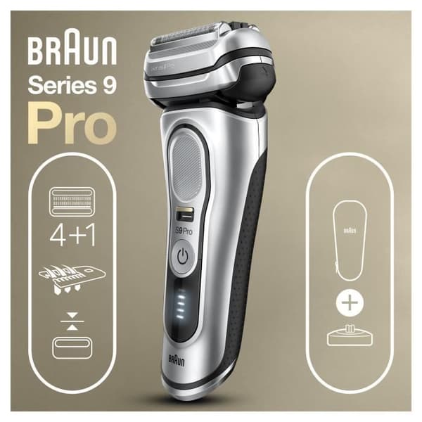 Braun Series 9 Pro 81747588 rakapparat för män Folierakapparat Trimmer Silver