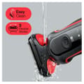 Miniatyrbild 3 av 6: Braun Series 5 elektrisk rakapparat med precisionstrimmer - Röd
