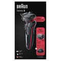 Miniatyrbild 2 av 6: Braun Series 5 elektrisk rakapparat med precisionstrimmer - Röd
