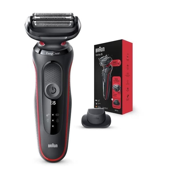 Braun Series 5 50-R1200s Röd - Elektrisk rakapparat med precisionstrimmer