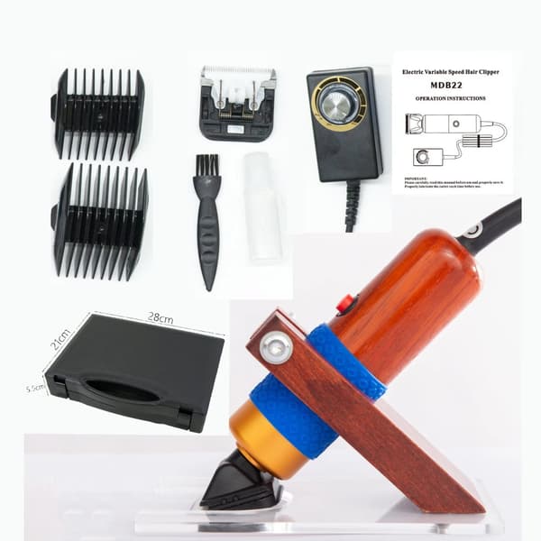 Elektrisk matttrimmer, justerbar hastighet 2000-6000RPM, ergonomiskt trähandtag,EU-kontakt med stativ